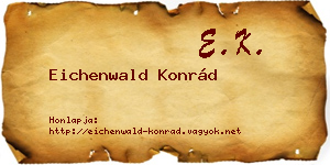 Eichenwald Konrád névjegykártya